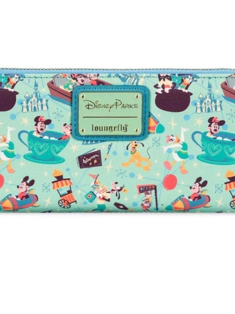 Loungefly Disney Parks Play In The Park Wallet 2023 Characters Rides Pattern New